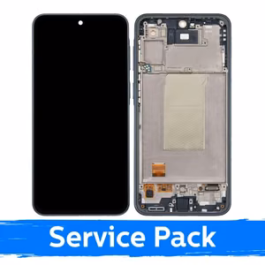 LCD-näyttö, yhteensopiva Samsung A376 A37 5G -mallin kanssa, kehyksellä / hiilenharmaa / (huoltopaketti)