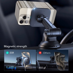 ESR Halolock Magneettinen MagSafe QI2 15W autoteline - musta
