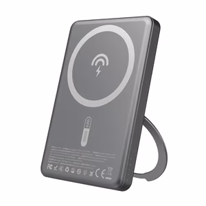 Dudao K28S 20W PD 5000mAh Powerbank MagSafe ja jalusta - Harmaa