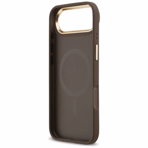 Guess 4G PU Classic Logo MagSafe suojakuori iPhone 17 Air:lle - ruskea