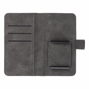 Läppäsuojakuori iPhone 12 / 13 / Samsung S6 / A5 2016 / Xcover 4 / S22 / Huawei P8 2017:lle Common Book koko S musta