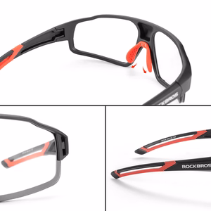 Rockbros SP216BK fotokromaattiset UV400-pyöräilylasit - musta ja punainen