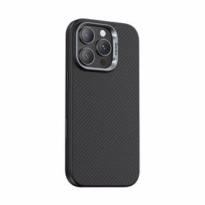 Benks Magnetic Armor Pro Kevlar -suojakuori metallikehyksellä 600D (AD66) Iphone 16 Pro Maxille, musta (kameran ohjauspainike)