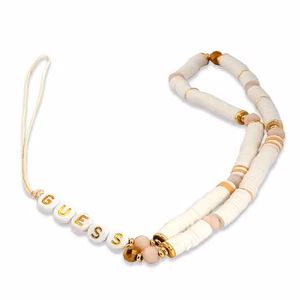 GUESS puhelinhihna GUSTPEARW (Heishi Beads) valkoinen