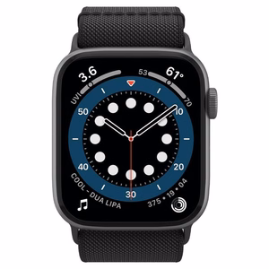 Spigen Fit Lite -ranneke Apple Watch 4/5/6/7/8/9/SE/Ultra (42/44/45/49 mm) - Musta