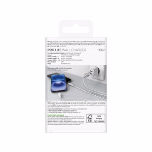 Puro PROLITE 10W 2x USB-A wall charger + USB-A - USB-C cable 1.2m - white
