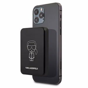 Karl Lagerfeld 3000mAh induktiivinen tehopankki MagSafella - musta