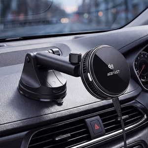 Acefast D67 -magneettinen kojelaudan autoteline Qi2 25 W:n langattomalla latauksella ja jäähdytyksellä, musta
