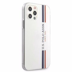 US Polo USHCP12LPCUSSWH Tricolor Collection suojakuori laitteelle iPhone 12 Pro Max 6.7", valkoinen