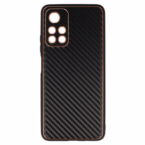 TEL PROTECT Leather Carbon Case for Xiaomi Redmi Note 11 5G/Note 11S 5G/Poco M4 Pro 5G Black