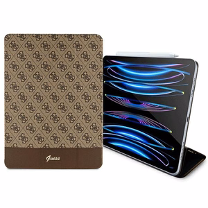 Guess 4G Stripe Allover Suojakuori iPad Pro 12.9":lle - ruskea