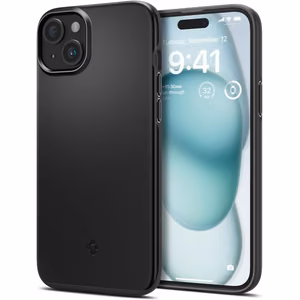 Spigen Thin Fit Suojakuori iPhone 15 6,1 musta
