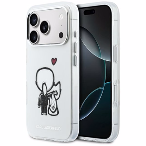 Karl Lagerfeld Karl & Choupette Back MagSafe Suojakuori iPhone 17 Prolle - Läpinäkyvä