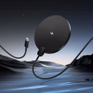 Wireless charger Hoco 15W with cable USB C and digital display CW62 black