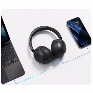QCY H3S Langattomat On-Ear Kuulokkeet LDAC ja ANC Melunvaimennuksella - Musta