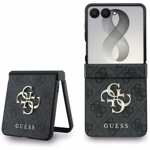 Musta Guess Big 4G Logo -suojakuori Samsung Galaxy Z Flip8 -puhelimelle