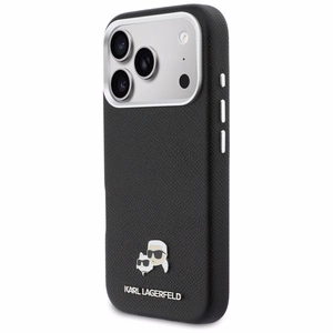Karl Lagerfeld MagSafe -suojakuori iPhone 17 Pro 6,3" PU K&C Head Pin musta