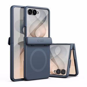 Tech-Protect Kevlar Aura -suojakuori laitteelle Samsung Galaxy Z Flip 8, MagSafe-yhteensopiva – tummansininen