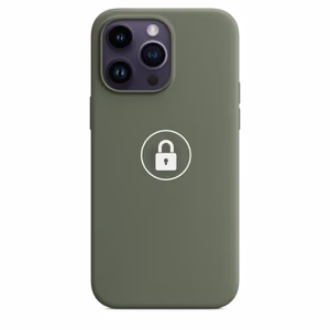 Puhelimen suojakuori "Silicone Case v2" iPhone 14 Pro Max:lle / Olive / pakkauksessa