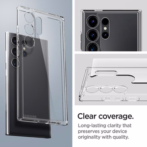 Spigen Ultra Hybrid suojakuori Samsung Galaxy S24 Ultra:lle kristallinläpinäkyvä