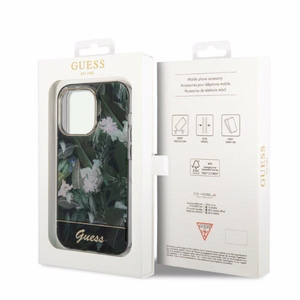 Guess Jungle Collection Suojakuori iPhone 14 Pro Max:lle - vihreä