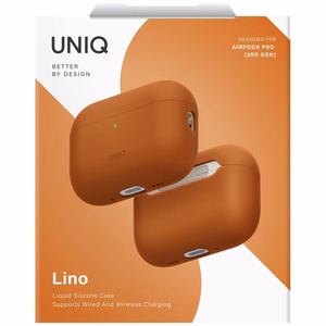 Uniq Lino Silikoninen Suojakuori AirPods Pro 3:lle - Oranssi
