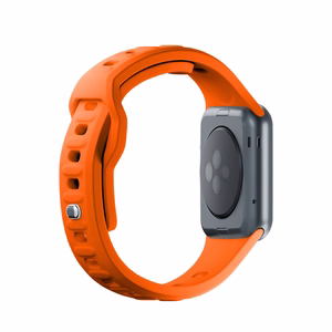 3mk-silikoniranneke Apple Watchille, 38/40/41/42 mm, oranssi, pieni koko