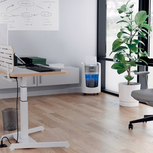 Leitz IQ OptiMax Small Office 350 – P-5-mikroleikkaava paperisilppuri, 22 l, valkoinen (83590000)