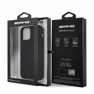 AMG Silikoninen Big Logo Suojakuori iPhone 12 Pro Max:lle - musta