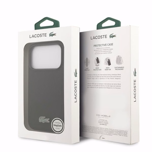 Case Lacoste PVC Iconic Petit Pique Metal Logo MagSafe Apple iPhone 18 Pro black