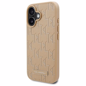 Karl Lagerfeld Hot Stamp MagSafe Suojakuori iPhone 16:lle - Beige