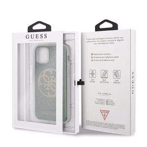Guess GUHCN65PCUGLKA iPhone 11 Pro Max khaki hard case 4G Circle Glitter