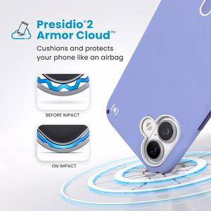 Speck Presidio2 Pro -suojakuori MagSafe- ja ClickLock-tuella iPhone 16 Plus:lle, Future Lavender/Cassis Purple
