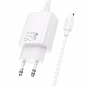 Phone charger Hoco USB C QC PD 30W + cable USB C to Lightning N62 white