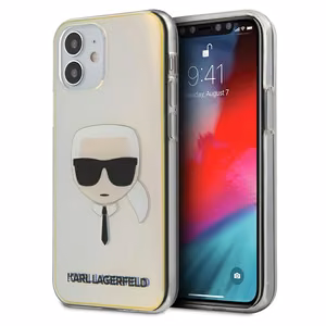 Karl Lagerfeld Iridescent Karl's Head Case iPhone 12 mini - Monivärinen