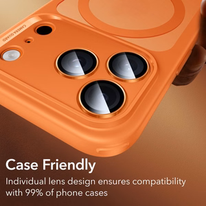 ESR Armorite Kameran Linssilasi iPhone 17 Pro / Max / 15 Pro / Max / 16 Pro / Max / 17 Pro / Max:lle - Oranssi