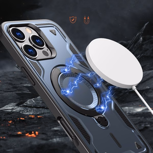 Hybrid Armor Trendy Suojakuori MagSafella iPhone 16 Pro Max:lle - Sininen