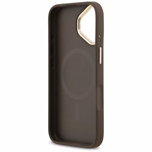 GUESS Suojakuori iPhone 17:lle MagSafe-yhteensopiva GUHMP17SPG4SEMCW (PU W/ 4G Stripe) ruskea