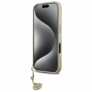 Guess 4G Charms Collection suojakuori iPhone 16:lle - musta