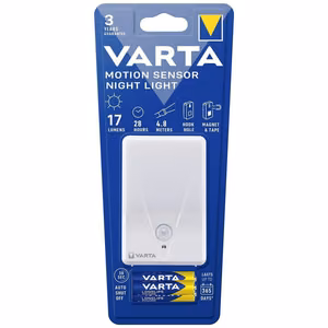 VARTA Motion Sensor Night Lamp 16624 + 3 x Batteries R3 (AAA)
