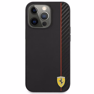 Ferrari FESAXHCP13XBK iPhone 13 Pro Max 6,7" czarny/black hardcase On Track Carbon Stripe