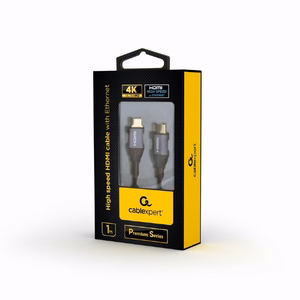 Gembird CCBP-HDMI-1M HDMI-kaapeli HDMI Type A (Standard) harmaa