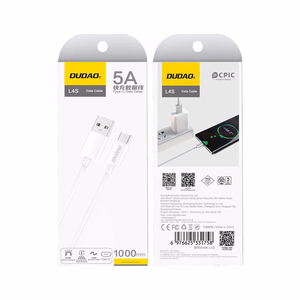 Dudao L4ST USB-A / USB-C kaapeli 2A 1m - valkoinen