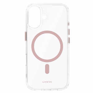 Liavec Glossy Magsafe Clear Case do Iphone 16 różowy
