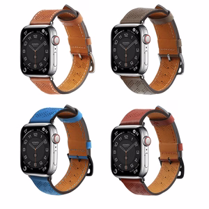 Nahkainen Hihna Apple Watch 38 / 40 / 41 mm ranneke - tummanruskea