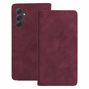 Smart Suede suojakuori Samsung Galaxy A14 4G viininpunainen