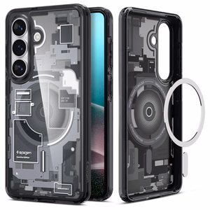 Spigen Ultra Hybrid Mag MagSafe suojakuori Samsung Galaxy S26:lle Zero One musta