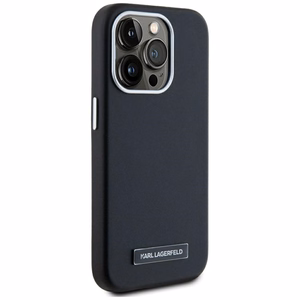 Karl Lagerfeld FW Metal Plate MagSafe Suojakuori iPhone 15 Pro:lle - musta