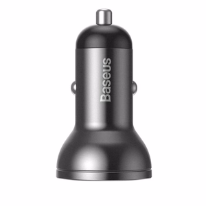 Baseus auton laturi naytolla 24W + kaapeli USB 3in1 Baseus Three Primary Colors 1,2m