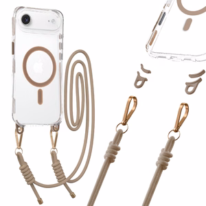 Tel Protect Strap Clear Suojakuori iPhone 17 Air:lle kultainen